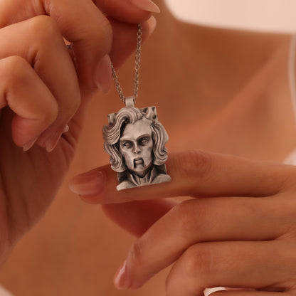 Ghost "Ghoulette" Silver Pendant – Hand-Carved, Handcrafted Tribute to the Sisters of Sin