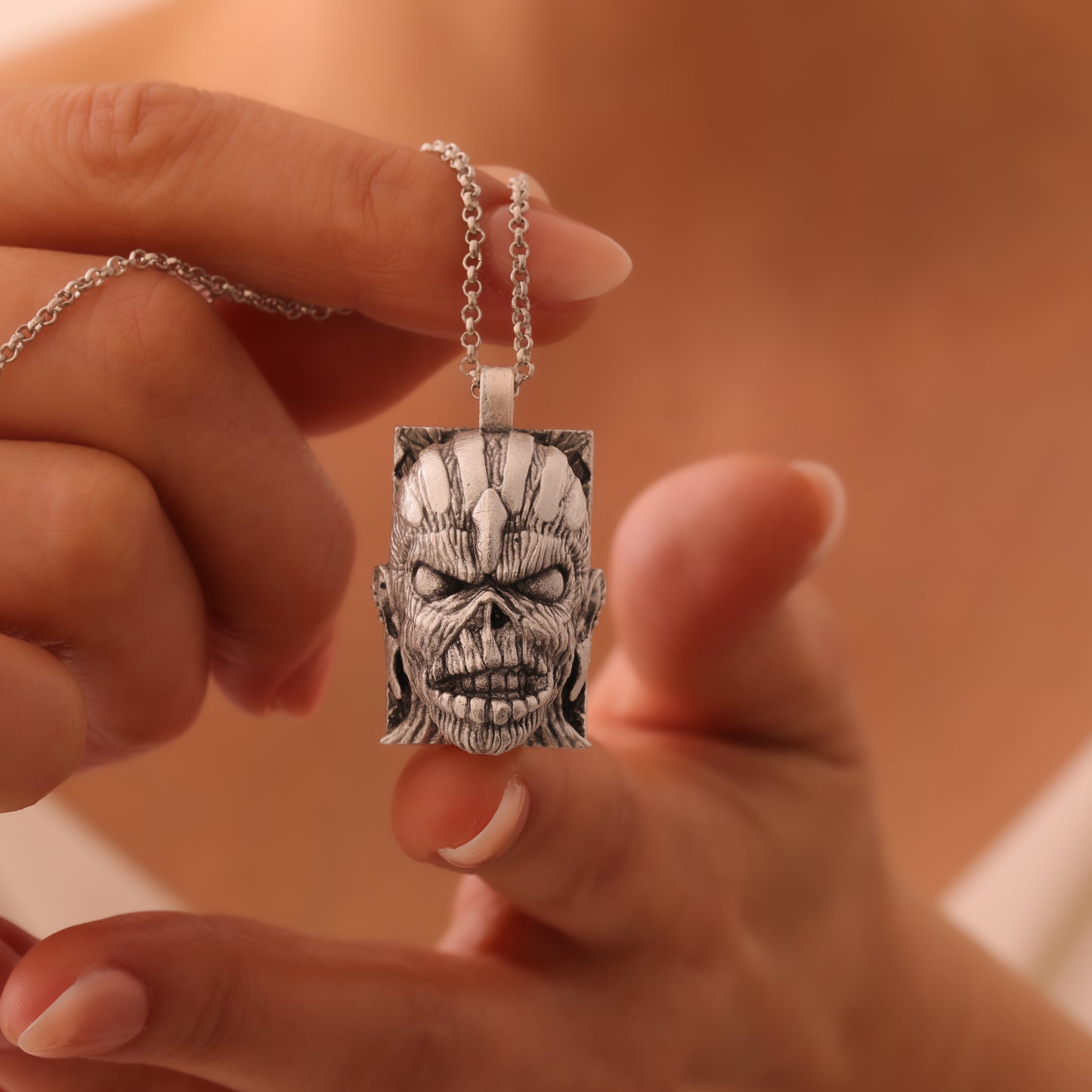 Iron Maiden Book of Souls Silver Pendant – Hand-Carved, Handcrafted Tribute to the Legacy