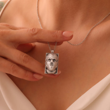 Hannibal Lecter Silver Pendant – Hand-Carved, Handcrafted Tribute to the Iconic Mastermind