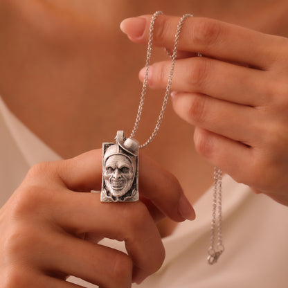 Terrifier Art the Clown Silver Hand-Carved Pendant – A Dark Tribute to the Iconic Horror Villain