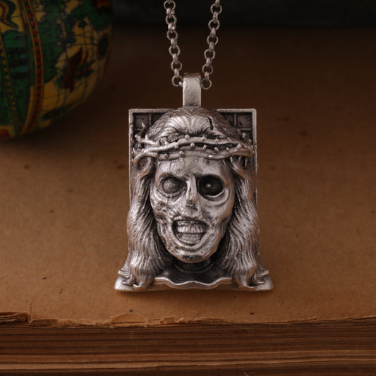 Terrifier 3 Victoria Hayes Silver Pendant – Hand-Carved, Handcrafted Tribute to the Horror Icon