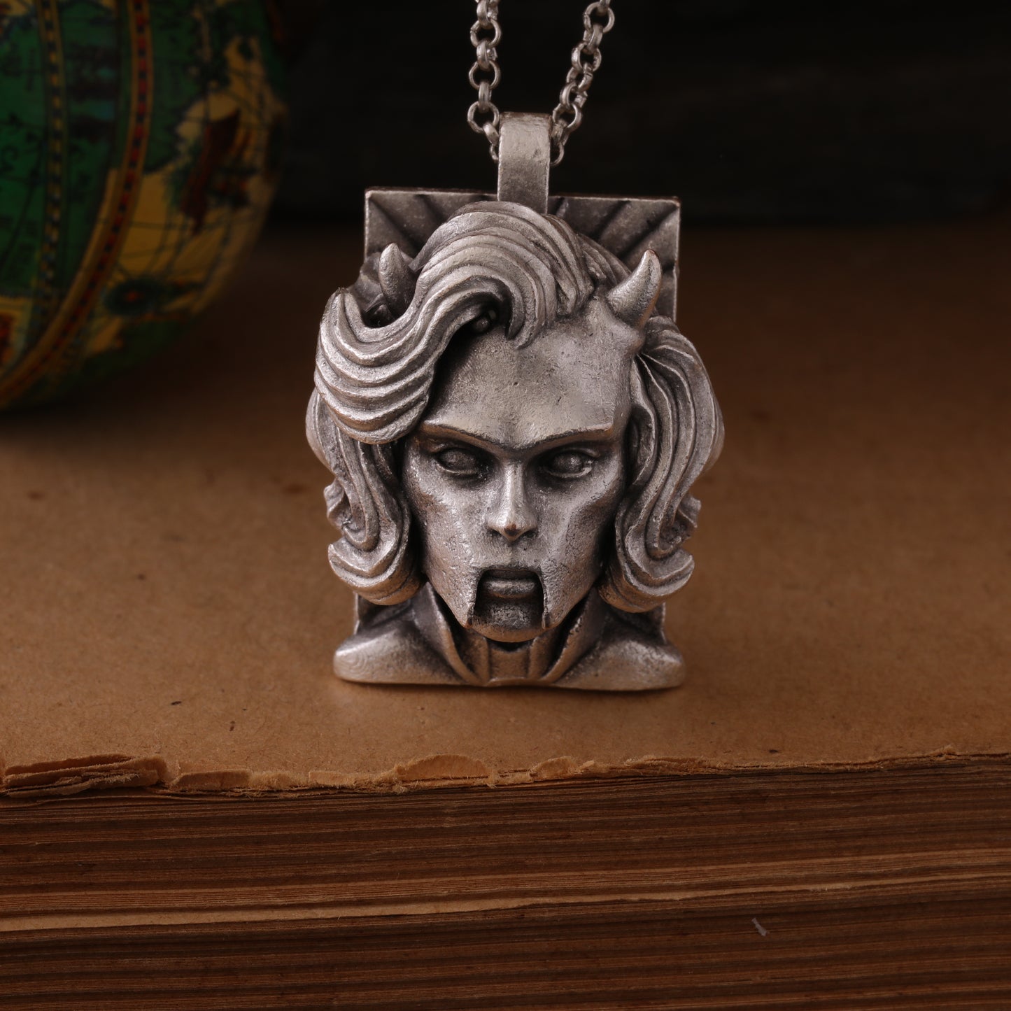 Ghost "Ghoulette" Silver Pendant – Hand-Carved, Handcrafted Tribute to the Sisters of Sin