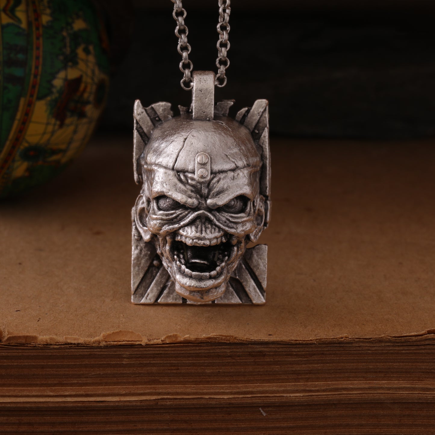 Iron Maiden "The Trooper" Silver Pendant – Hand-Carved, Heavy Metal Tribute