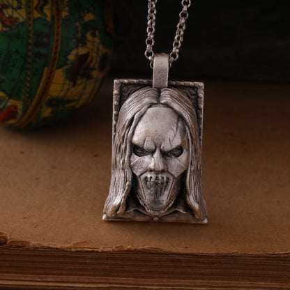 Slipknot Mick Thompson Hand-Carved Silver Pendant Necklace – The Relentless Force of Metal