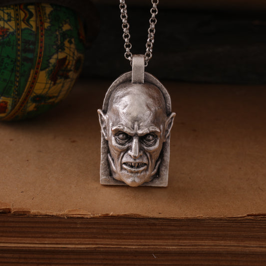 Nosferatu Silver Pendant – Hand-Carved, Handcrafted Tribute to the Original Vampire