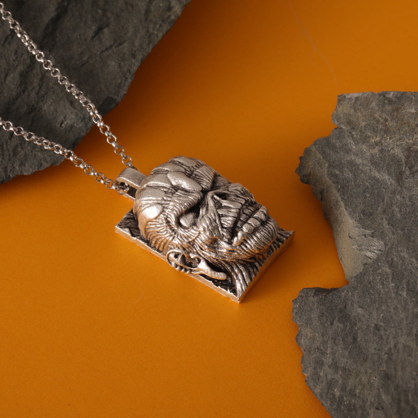 Iron Maiden Book of Souls Silver Pendant – Hand-Carved, Handcrafted Tribute to the Legacy