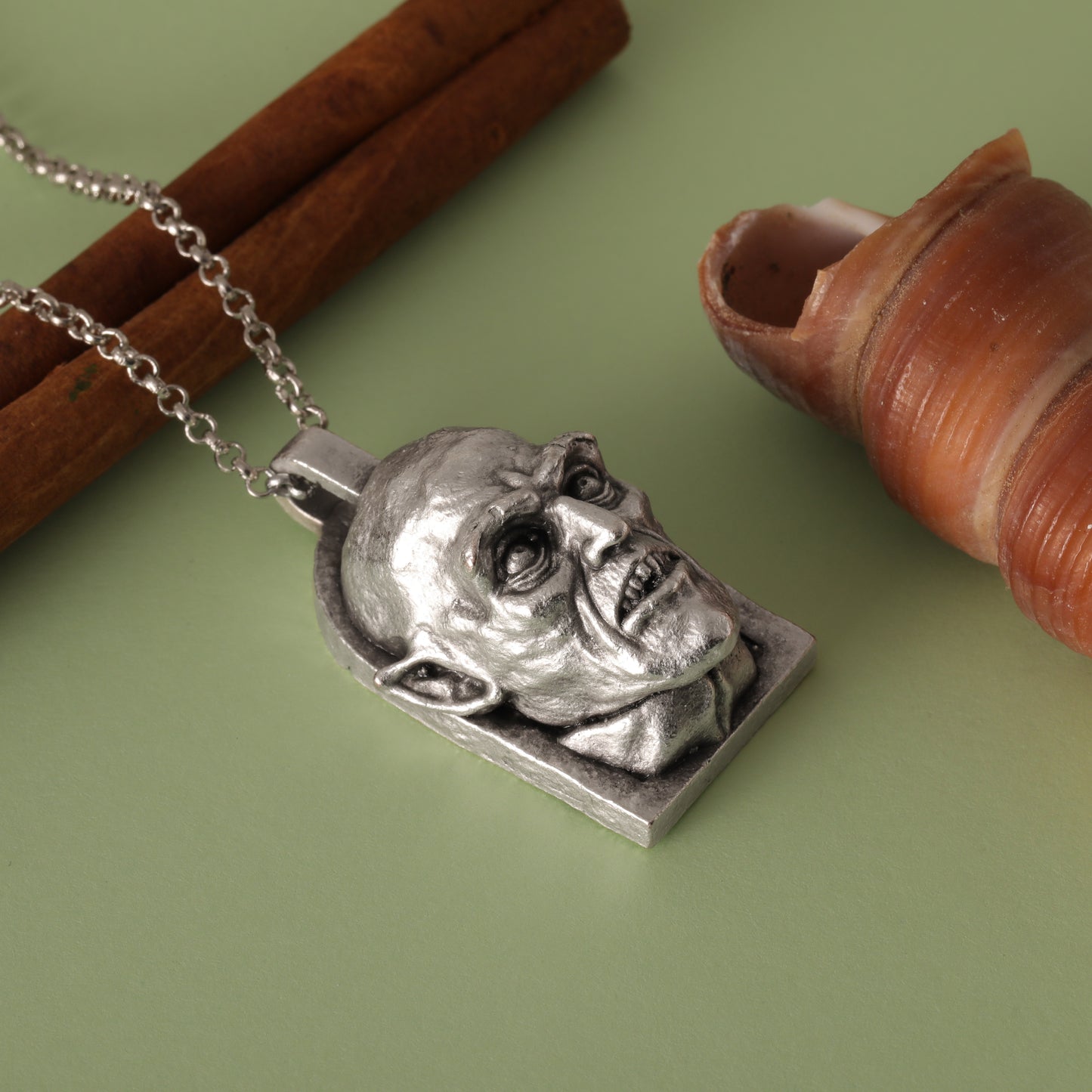 Nosferatu Silver Pendant – Hand-Carved, Handcrafted Tribute to the Original Vampire