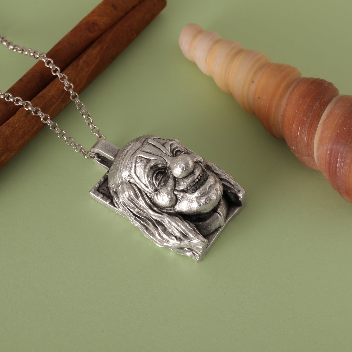 Slipknot Shawn Crahan Silver Hand-Carved Pendant – A Tribute to the Percussion Master