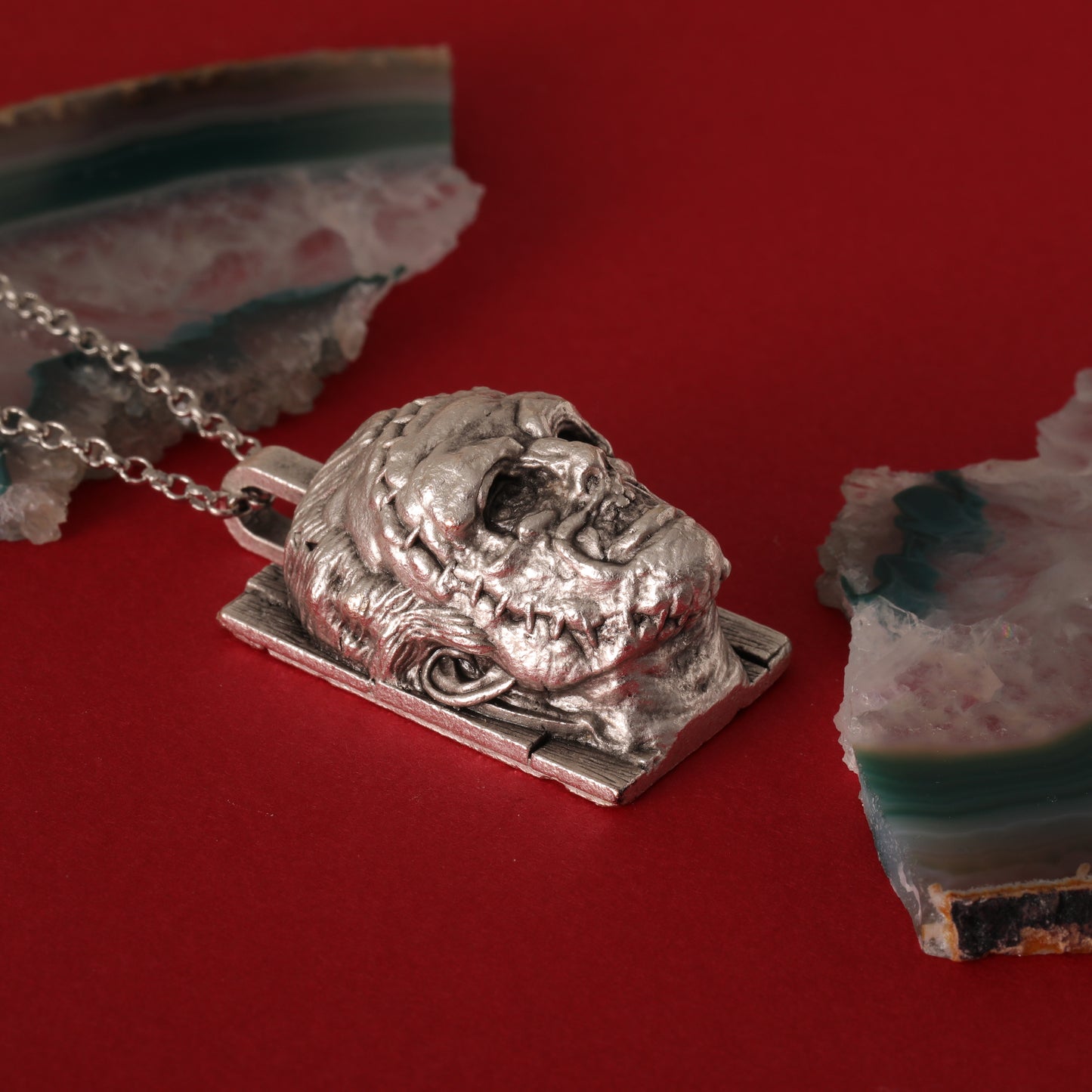 Texas Chainsaw Massacre Leatherface Silver Pendant – Hand-Carved, Handcrafted Tribute to the Iconic Horror Villain