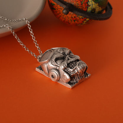 Iron Maiden "Aces High" Silver Hand-Carved Pendant Necklace – Soar with the Beast